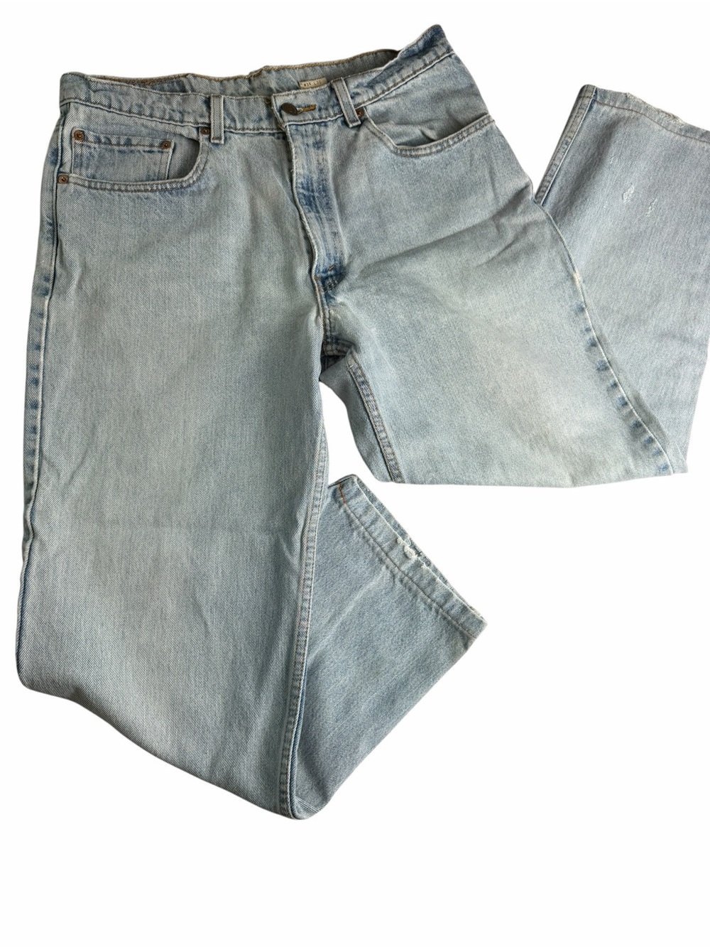 Vintage Levi's 550 Relaxed Fit Tapered Jeans Mens 34 x 30 Light Wash 90s
